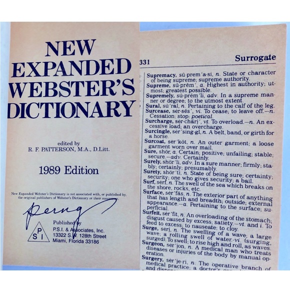 3/$15 Vintage NEW EXPANDED WEBSTER'S DICTIONARY SPECIAL EDITION 1989 - Picture 3 of 15